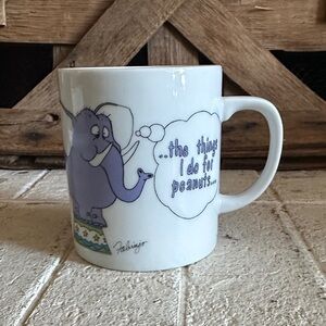Things I Do For Peanuts Mug, George GOOD, Fabrizio, Made in Japan, Elephant (49)